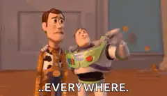 Buzz Lightyear points everywhere