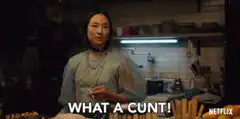 Woman says what a cunt