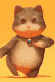 Dabbing cartoon cat