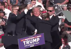 Trump being tackled at rally