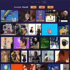 GIFs page with animated thumbnails