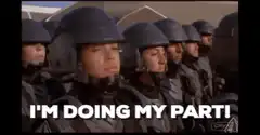 I'm doing my part!