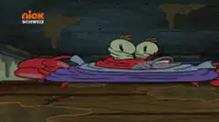 Squidward disgusted by fish