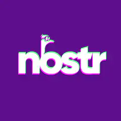 Nostr logo with glitch effect