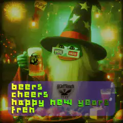 Wizard holding beer with 3D glasses