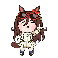 Chibi horse girl with sunglasses