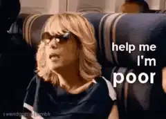 Woman on plane help me I'm poor