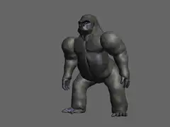 Gorilla transforming into robot