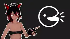 Anime girl pointing at a bird