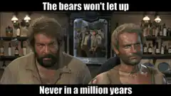 The bears won't let up never in a million years