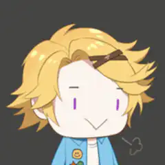 chibi blonde character smiling