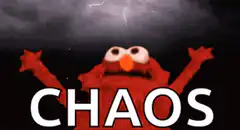Elmo Chaos Lightning Background
