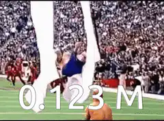 NFL mascot jumps over cheerleaders