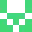 Green and White Pixel Art Cross