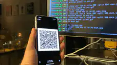 Scanning a QR code to reveal a duck