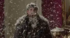 Man covered in feathers