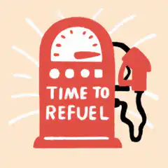 Time to Refuel Gas Pump Illustration