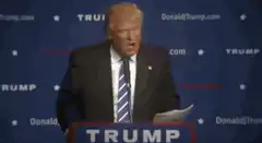 Donald Trump speech at podium