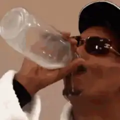 Man drinking water says it's 100% Cambodian
