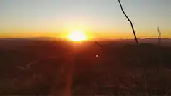 Sunset behind mountains