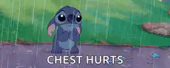 Stitch sad in the rain chest hurts