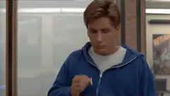 Emmett Brown throws away his jacket