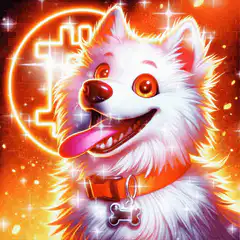 Shiba Inu dog with Bitcoin background