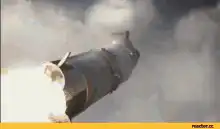 Astronaut riding a rocket in space