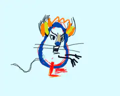 angry cartoon mouse running