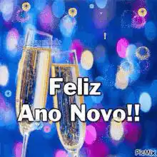 Feliz Ano Novo champagne toast