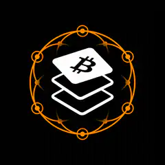 Bitcoin blockchain network icon