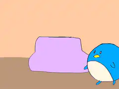 blue bird penguin cartoon