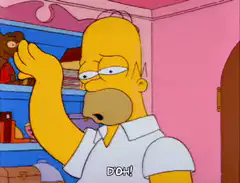 Homer Simpson facepalm D'oh