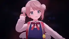 anime girl waving hello