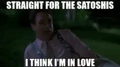 Straight for the Satoshis I Think I'm in Love