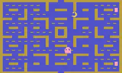 Pac-Man gameplay in a maze