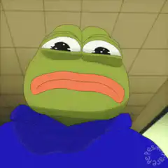 Sad Pepe the Frog crying
