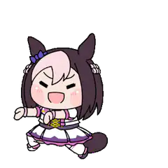 Chibi horse girl dancing