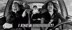 I knew it! car passengers screaming