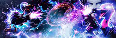 Bitcoin coin with electric dragons