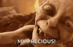 Gollum looking through the ring