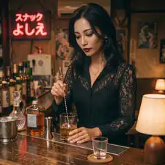 Woman making cocktail in bar