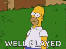 Homer Simpson sinking into the ground
