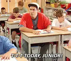 Adam Sandler stuttering in class