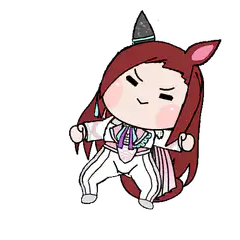 Chibi horse girl dancing