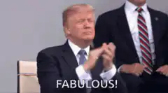 Donald Trump clapping fabulous
