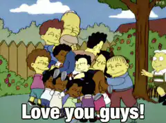 Bart's class group hug