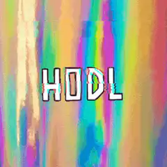 HODL glitch text