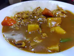 Japanese curry rice with vegetables