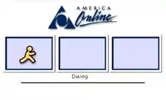 America Online dial-up connection animation